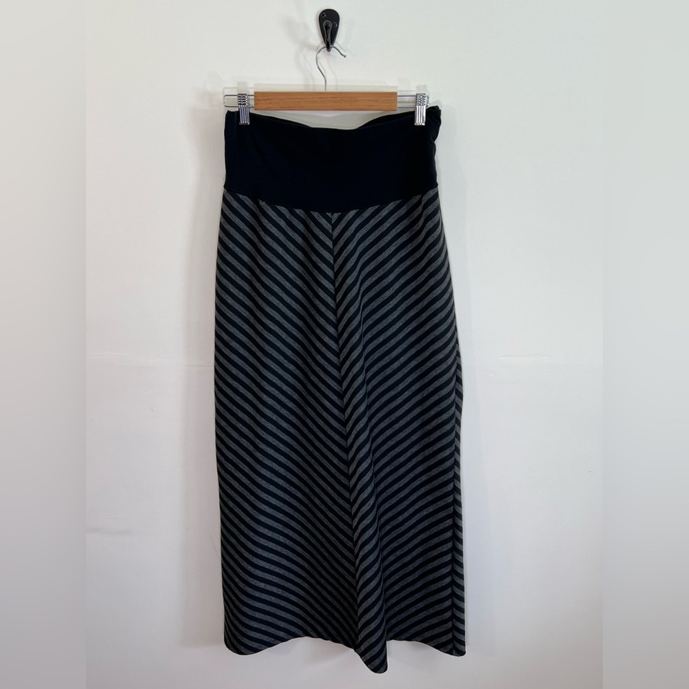 Planet Motherhood Maxi Skirt Black & Gray Stretch Maternity Size M